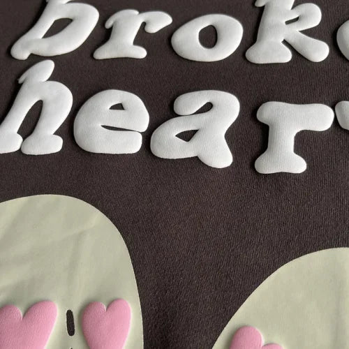 Broken Planet Market Broken Hearts Hoodie Dark Brown - Image 3