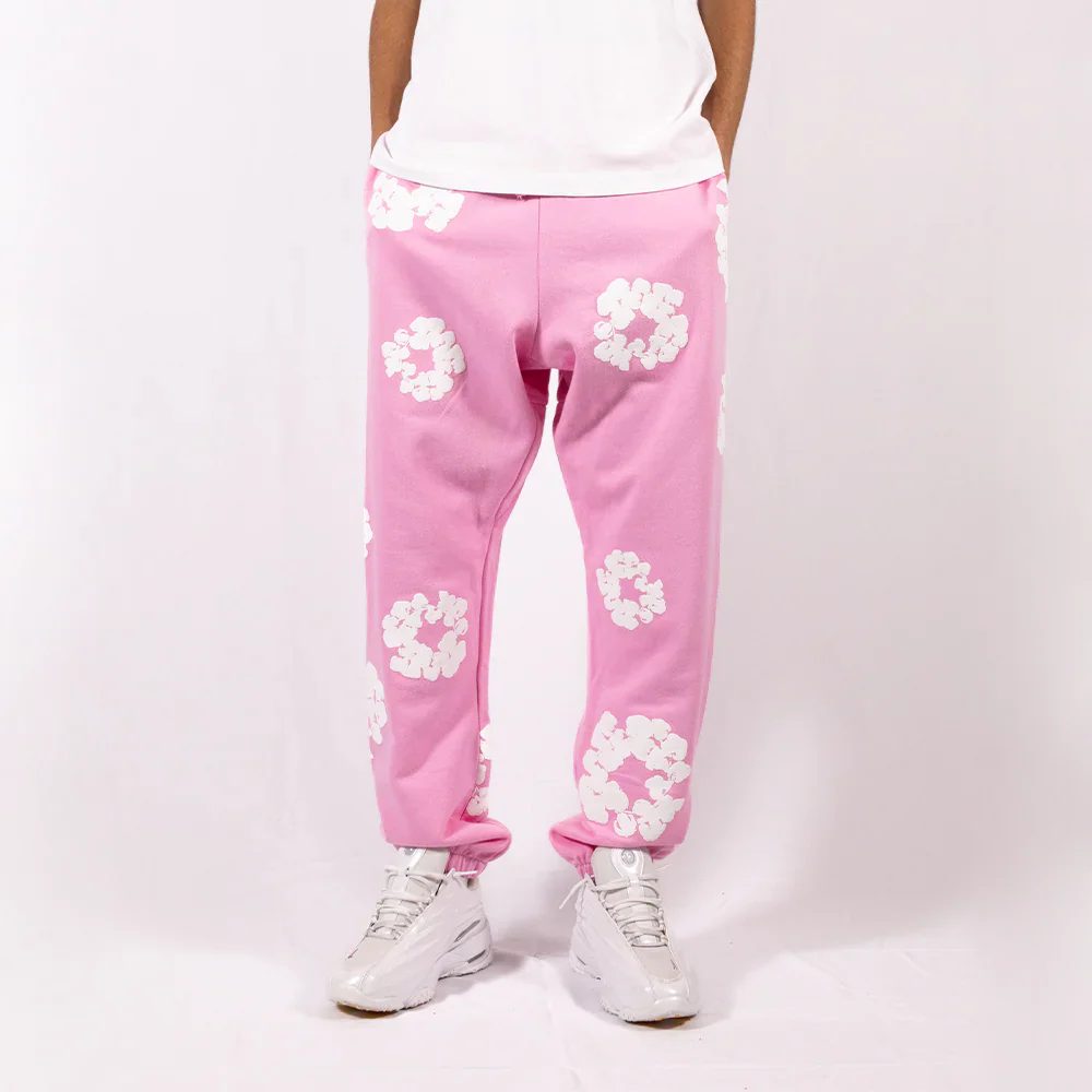 Denim Tears Jogging Trousers The Cotton Wreath Pink - Image 3