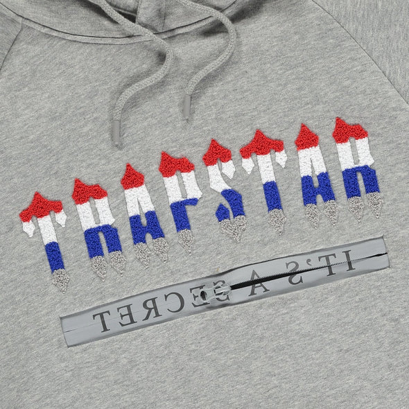 Trapstar Chenille Decoded 2.0 Hooded Tracksuit - Grey Revolution - Image 3