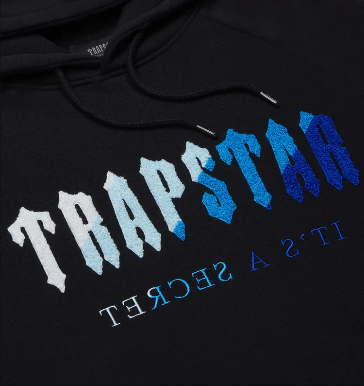Trapstar Chenille Decoded Hooded Tracksuit - Black Ice Flavours Edition - Image 3