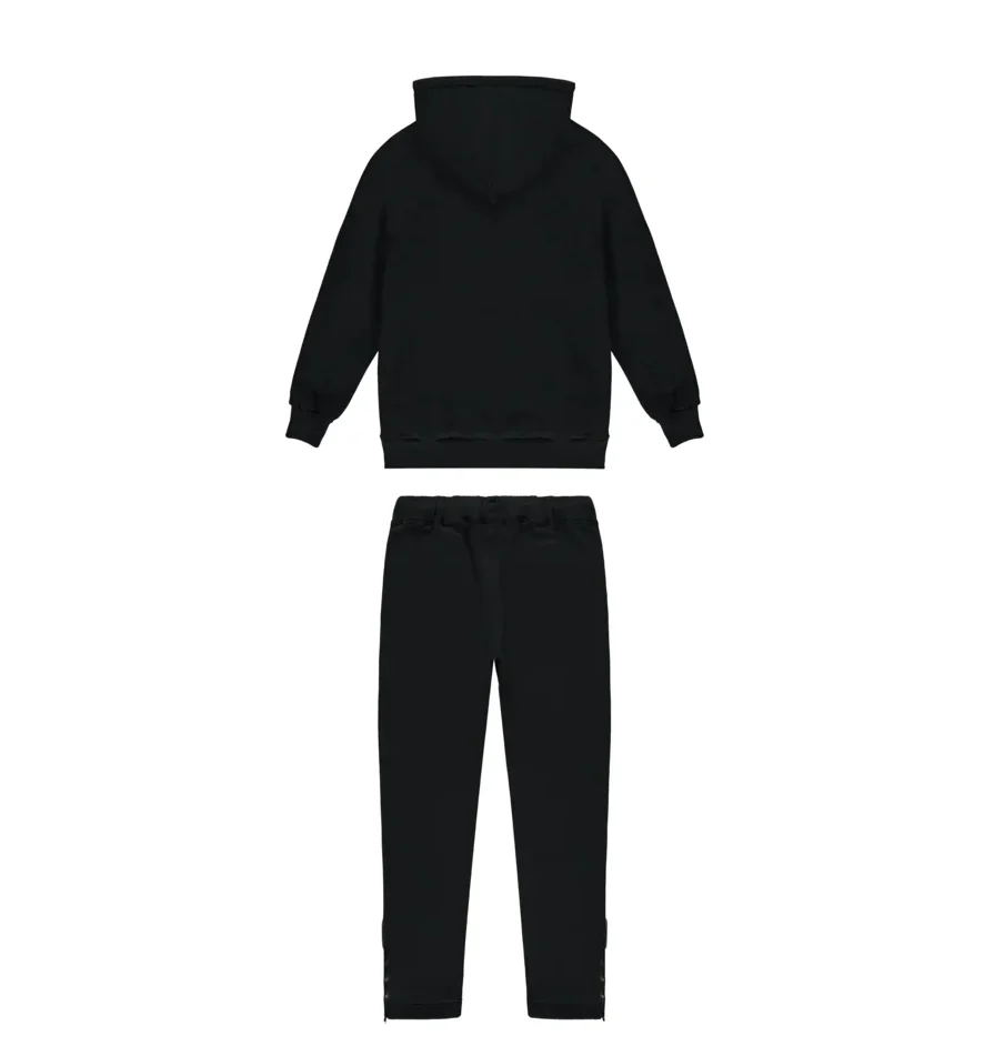 Trapstar Chenille Decoded Hooded Tracksuit - Black Revolution - Image 2
