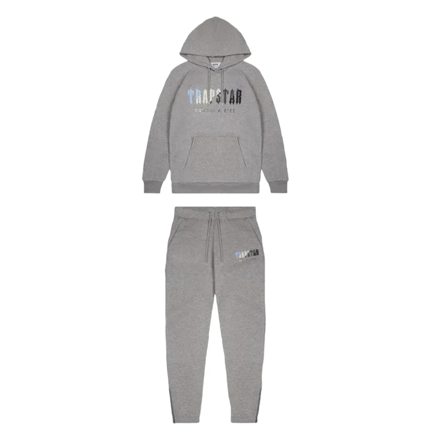 Trapstar Chenille Decoded Hooded Tracksuit - Grey Ice Flavours  Edition