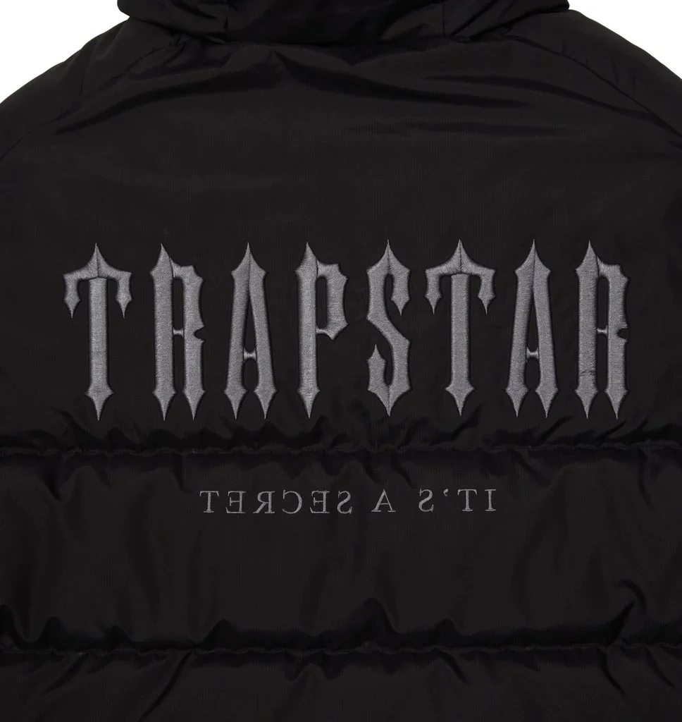 Trapstar Decoded Hooded Puffer Jacket 2.0 - Black - Image 3