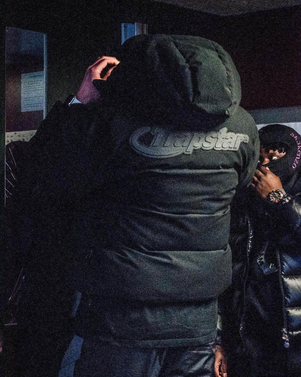 Trapstar Hyperdrive Technical Puffer Jacket - Black/White - Image 5