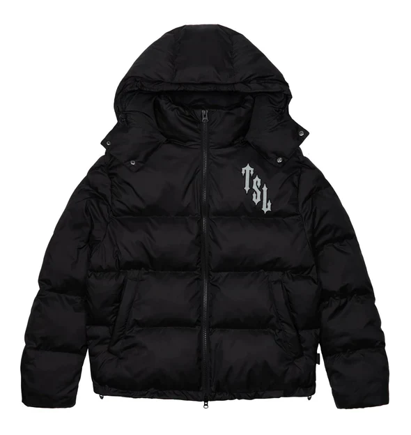 Trapstar Shooters Hooded Puffer Jacket - Black - Image 2