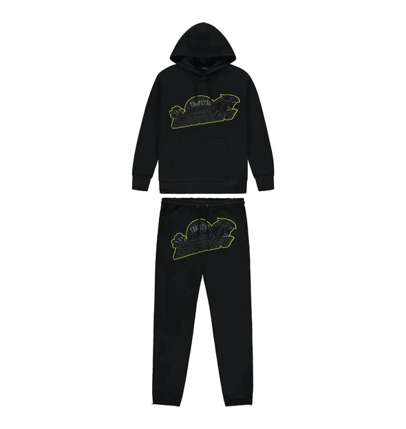 Trapstar Shooters Hooded Tracksuit - Black Lime