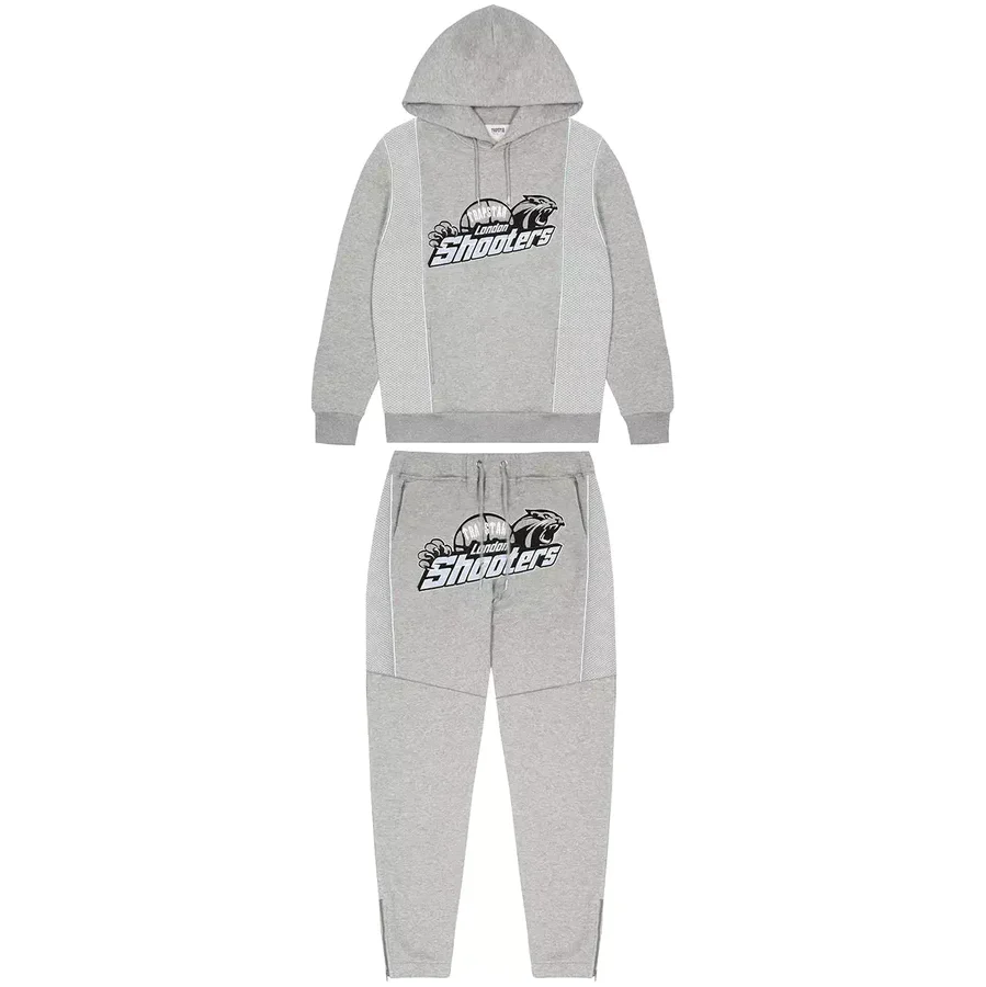 Trapstar Shooters Technical Hooded Tracksuit - Grey/Blue