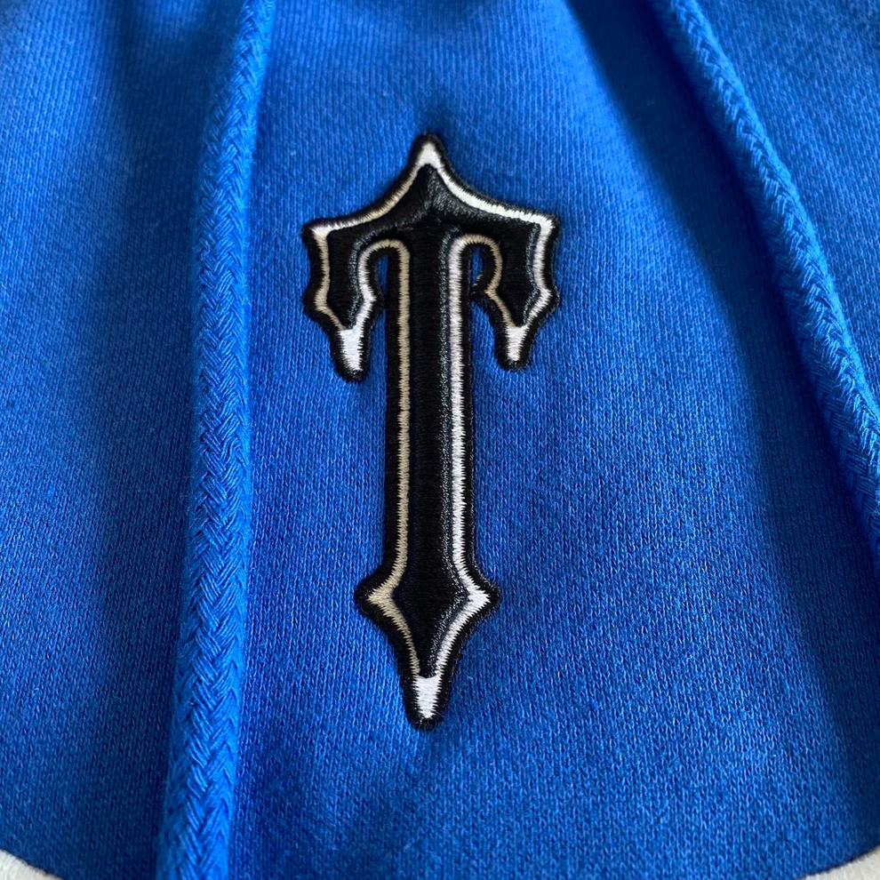 Trapstar V-Stripe Hooded Tracksuit - Blue / White / Grey - Image 3